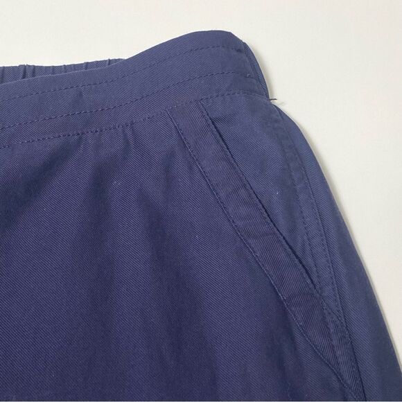 Talbots Navy Blue Cotton/Lyocell Elastic Waist Roll Tab Pants Women's Size 10 - Picture 9 of 14